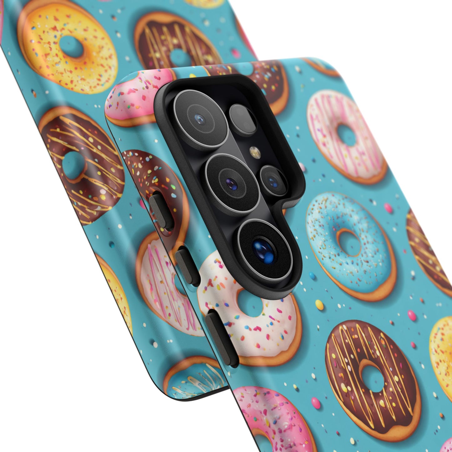 Cute Donut Pattern Phone Case – Colorful Sprinkles Dessert Design for Iphone, Samsung Galaxy and Pixel