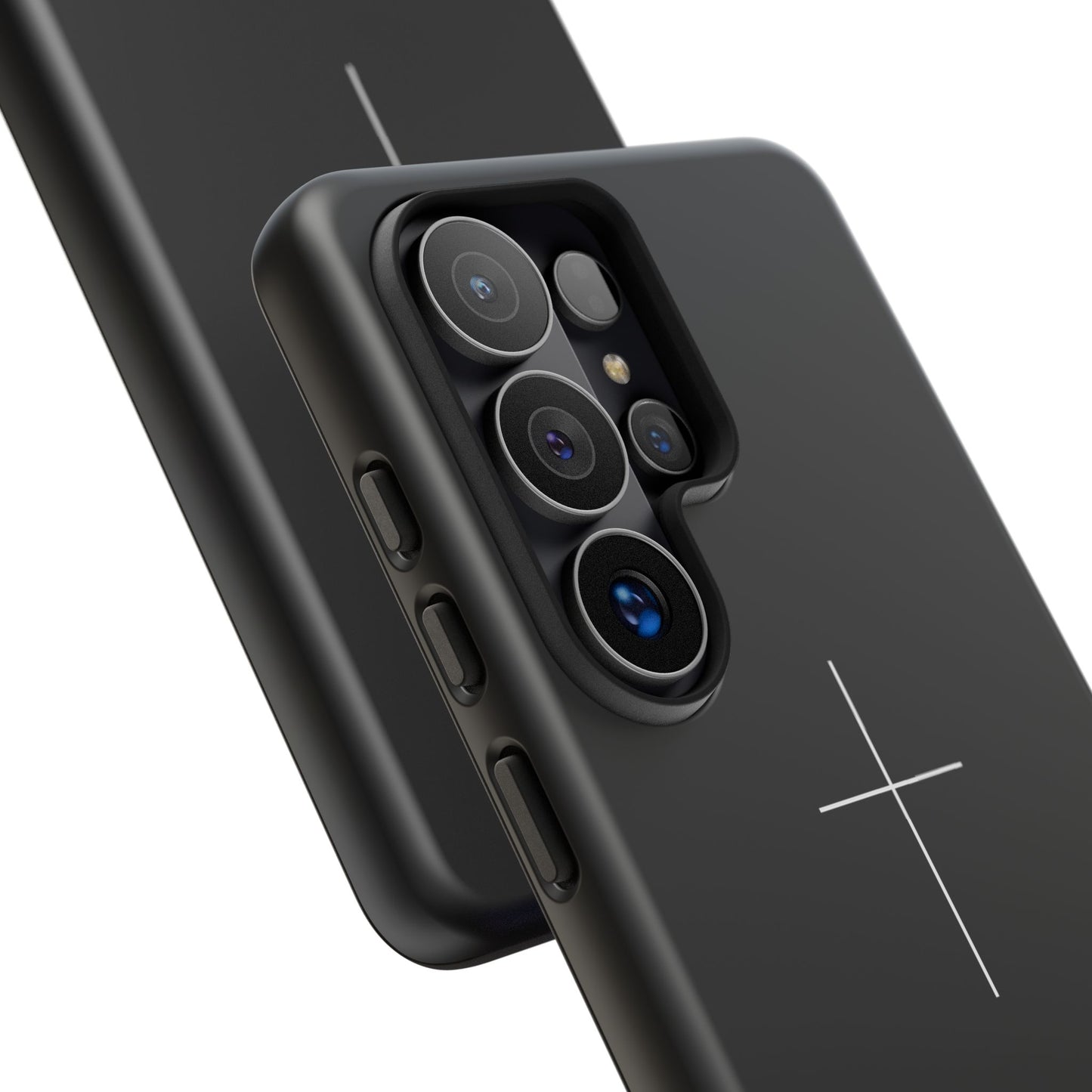 Trust in God Phone Case Minimal Cross Christian Black Tough Cover