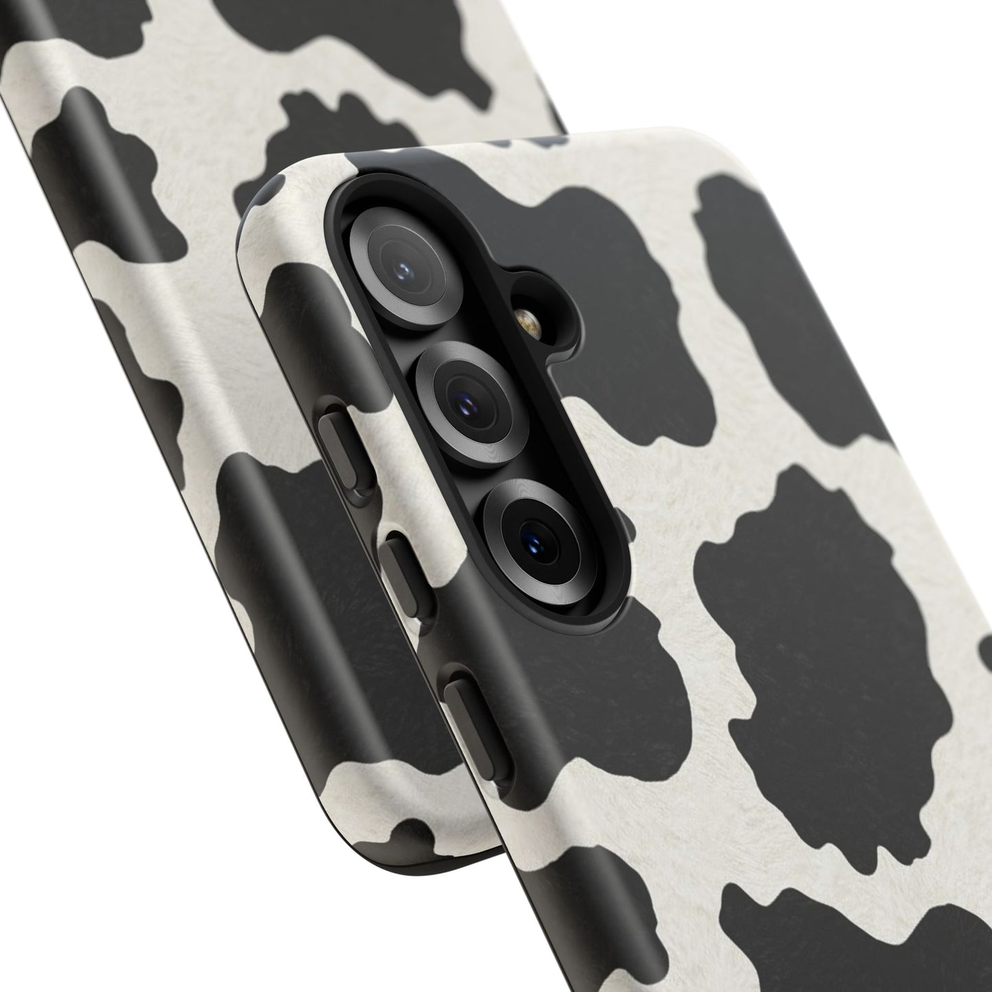 Black & White Cow Print Phone Case | Aesthetic Tough Protective Case