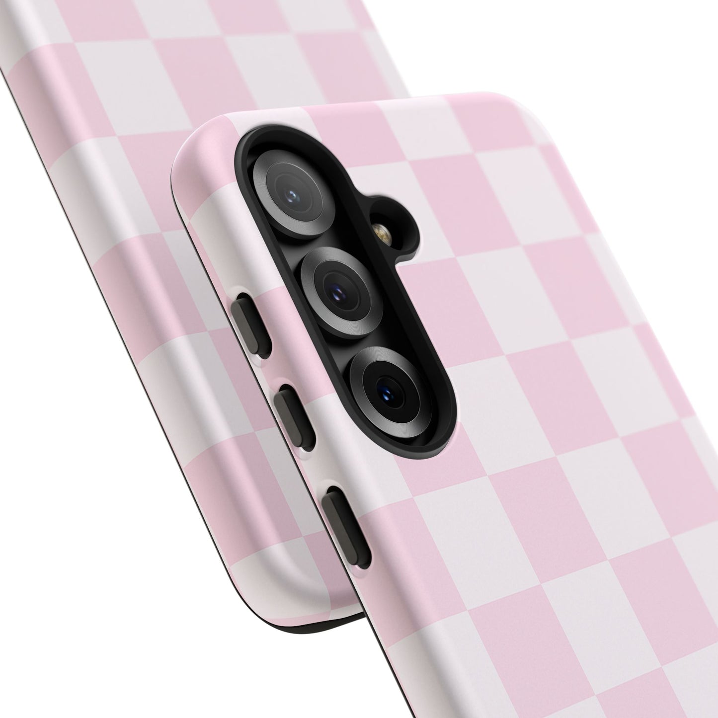 Pink Checkerboard Phone Case | Aesthetic Tough Protective Case
