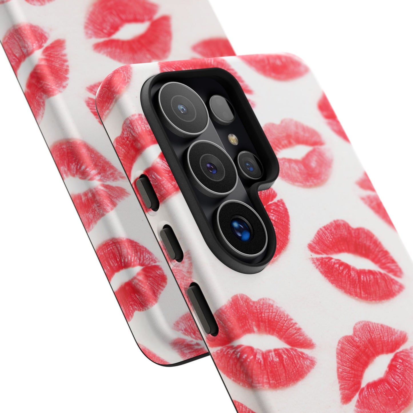 Red Lipstick Kiss Phone Case – Sexy Lip Print Pattern Tough Protective Cover
