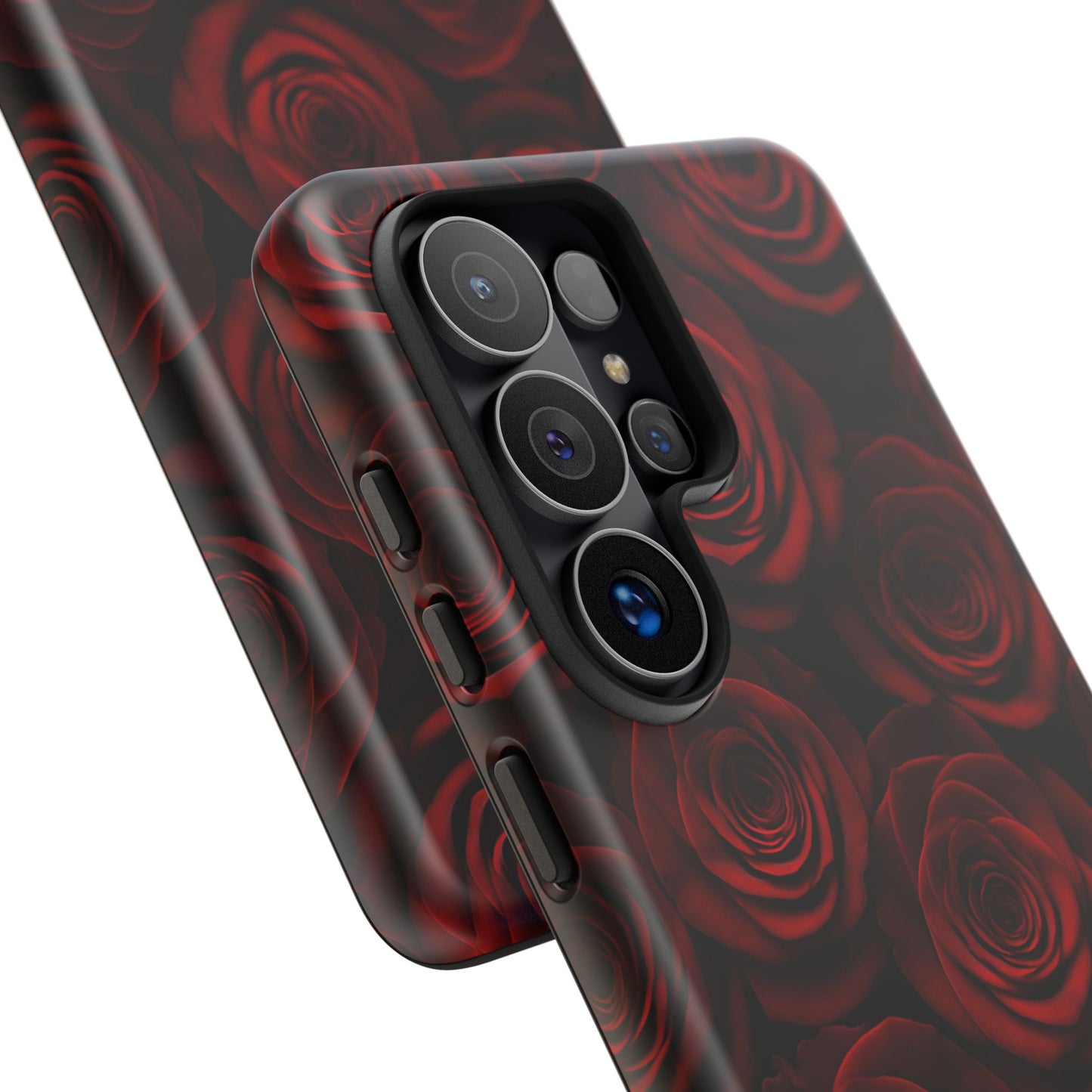Dark Red Rose Phone Case – Gothic Floral Tough Case (iPhone, Samsung, Pixel)