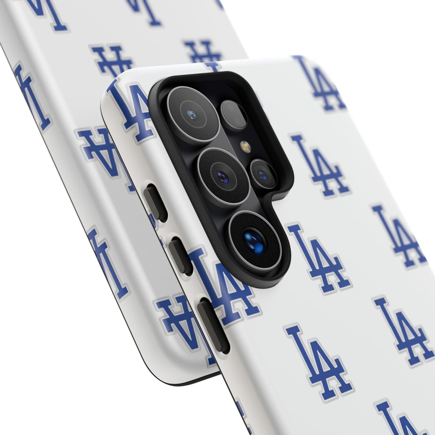 Blue LA Monogram Pattern Phone Case | Minimal Baseball Inspired Tough Cover
