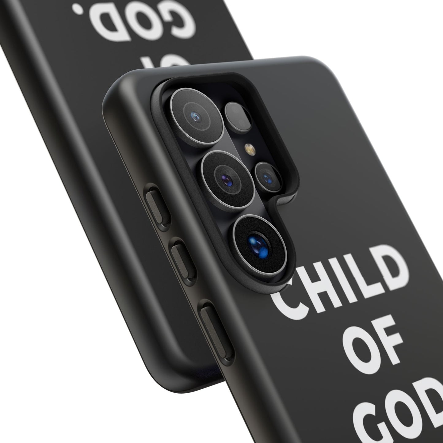 Child of God Phone Case Christian Black Aesthetic Cross Tough Cover