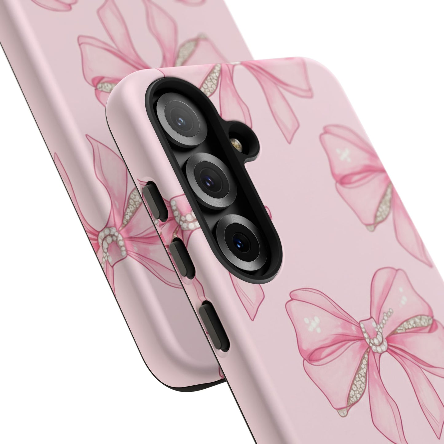 Pink Bow Pattern Phone Case | Coquette Aesthetic Tough Protective Case
