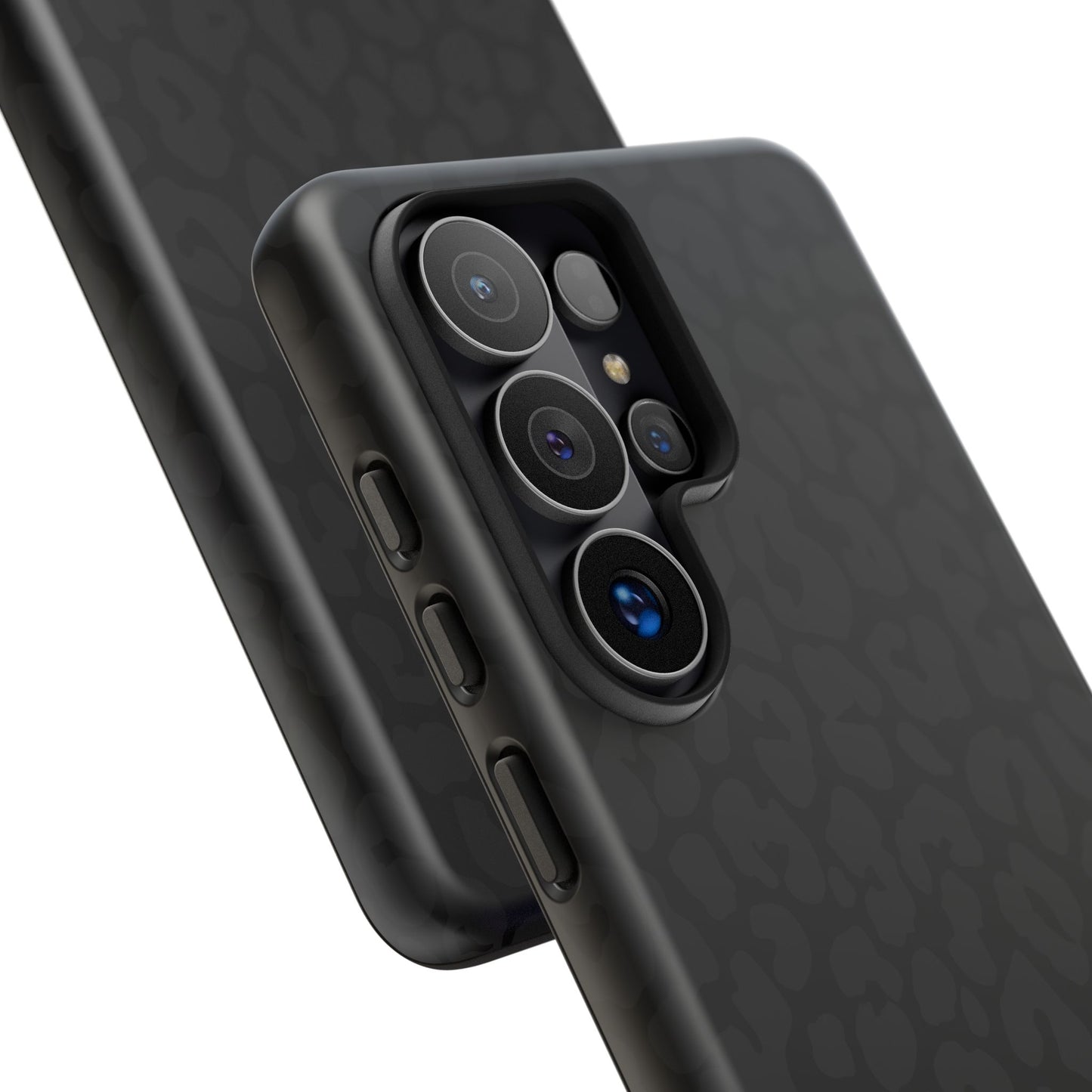 Black Leopard Phone Case | Black on Black Leopard Print Tough iPhone & Samsung Case | Matte or Glossy Protective Cover