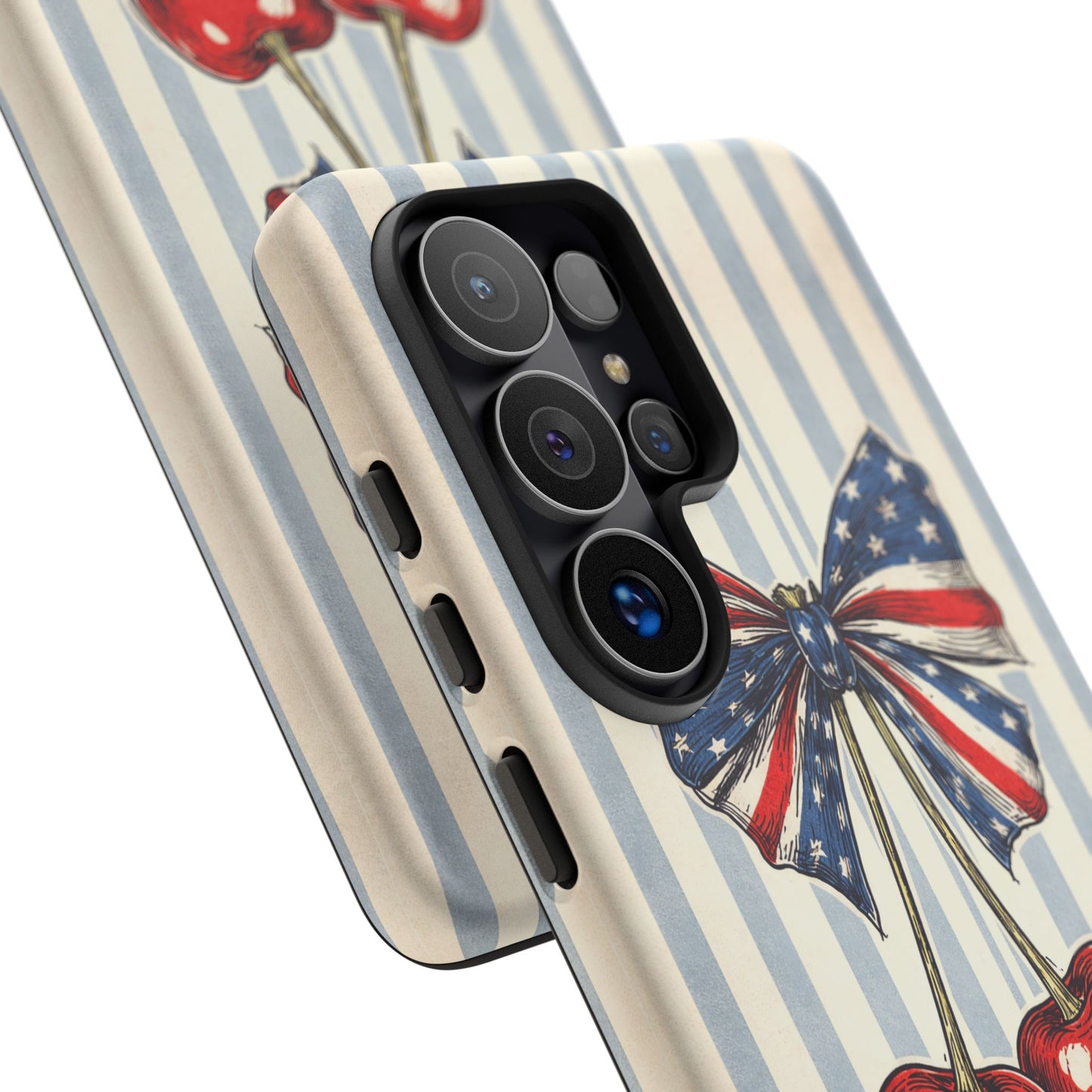 Patriotic Cherry Phone Case Americana Coquette Aesthetic iPhone Samsung