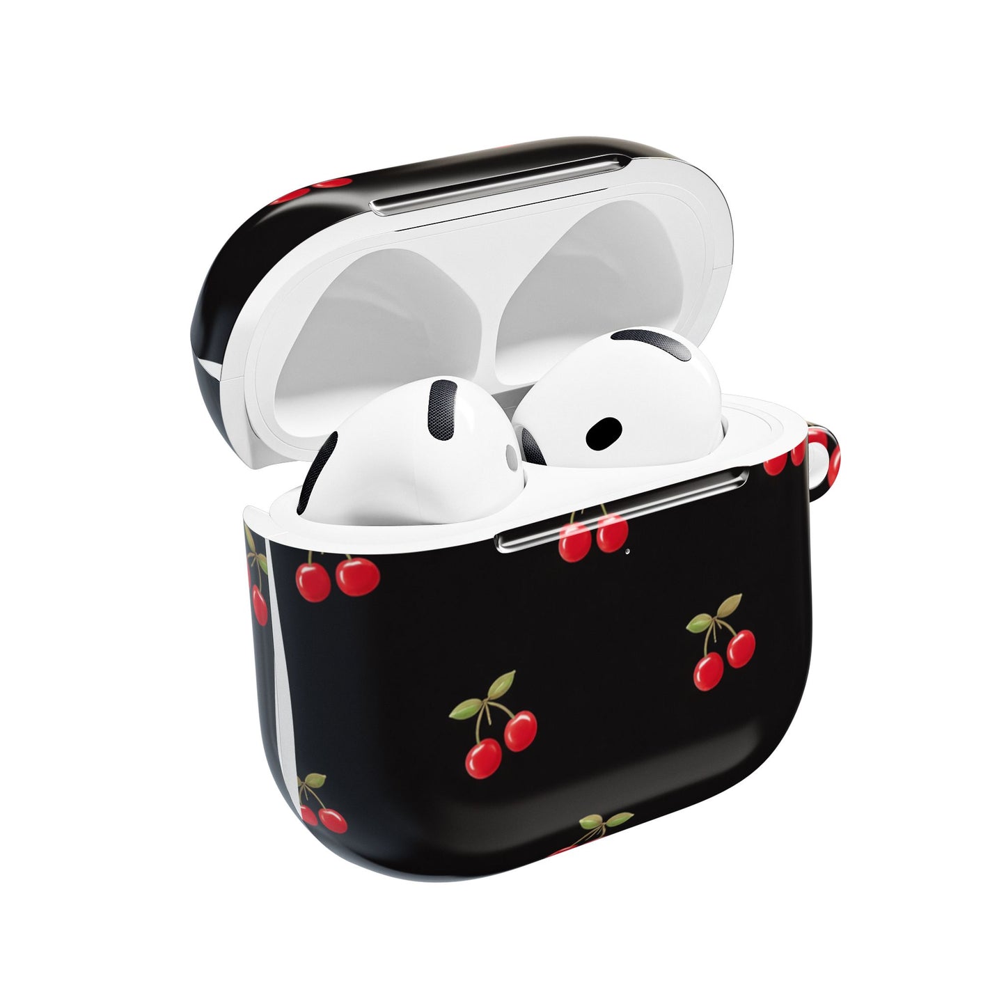 Cherry Pattern AirPod Case — Cute Black Cherry Protective Cover