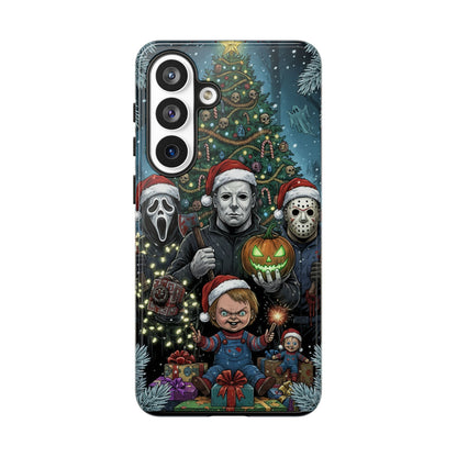 Christmas Horror Phone Case – Festive Slasher Collage Tough Case (iPhone, Samsung, Pixel)