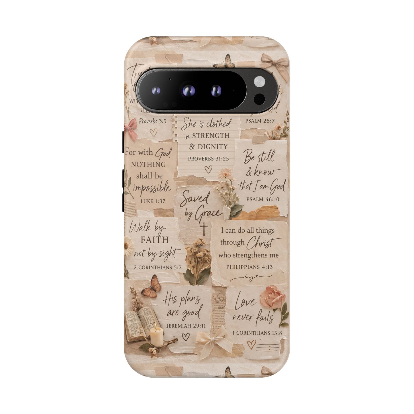 Christian Bible Verse Phone Case | Faith Scripture Aesthetic Floral Christian Case