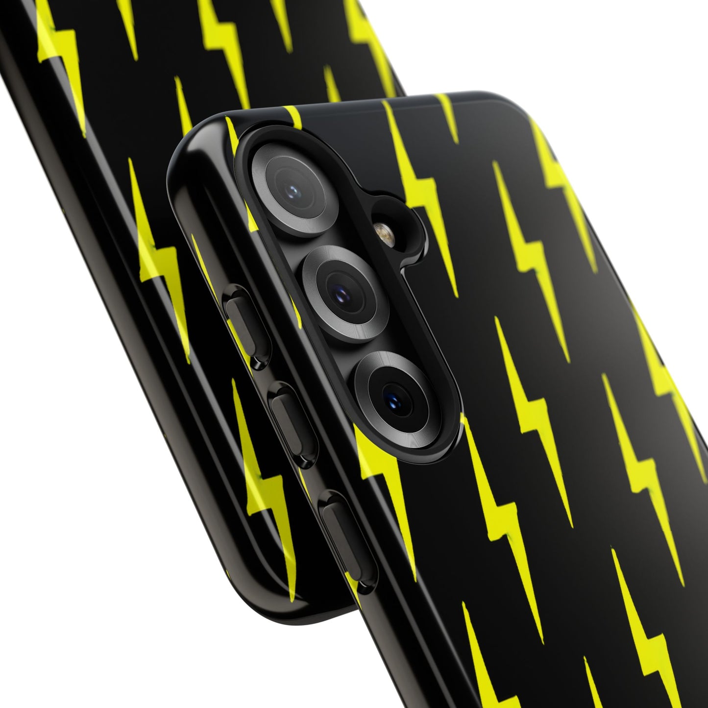 Yellow Lightning Bolt Tough Phone Case | Bold Electric Pattern Case for Iphone, Samsung Galaxy and Pixel