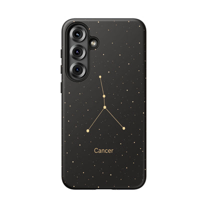 Cancer Zodiac Constellation Phone Case – Luxe Gold Celestial Cover