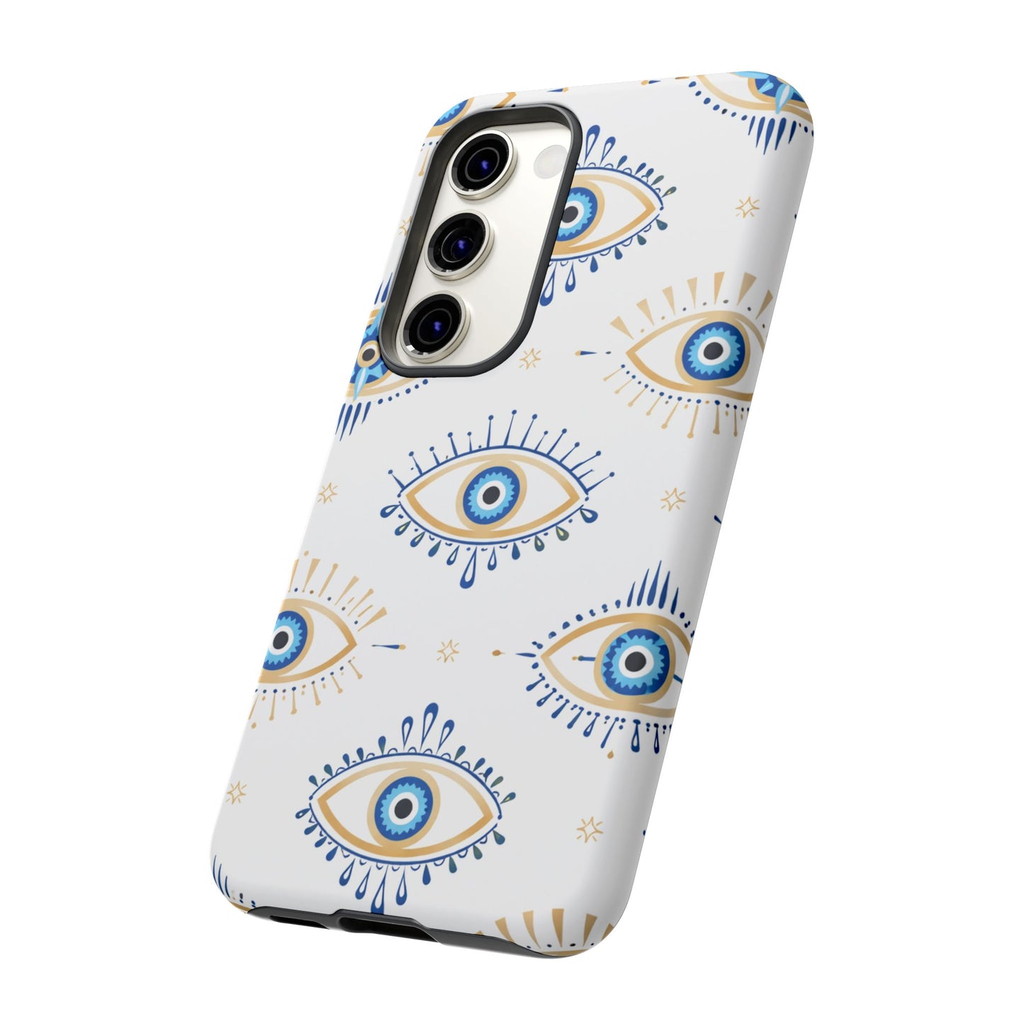 Blue Evil Eye Phone Case – Protective Slim Shockproof Cover for Iphone, Samsung Galaxy and Pixel