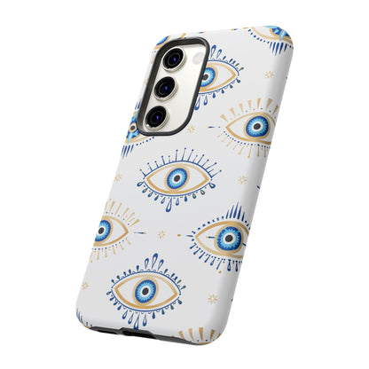 Blue Evil Eye Phone Case – Protective Slim Shockproof Cover for Iphone, Samsung Galaxy and Pixel