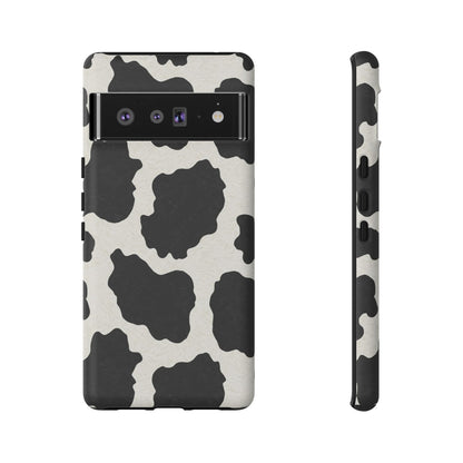 Black & White Cow Print Phone Case | Aesthetic Tough Protective Case