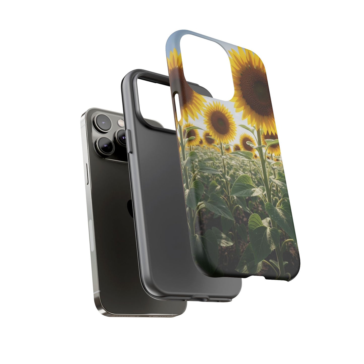 Sunflower Field Phone Case | Golden Hour Floral Aesthetic | Bright Summer Tough Case