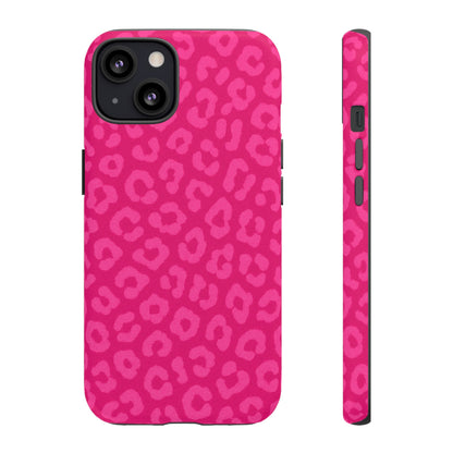 Hot Pink Leopard Phone Case – Bold Coquette Aesthetic Tough Case
