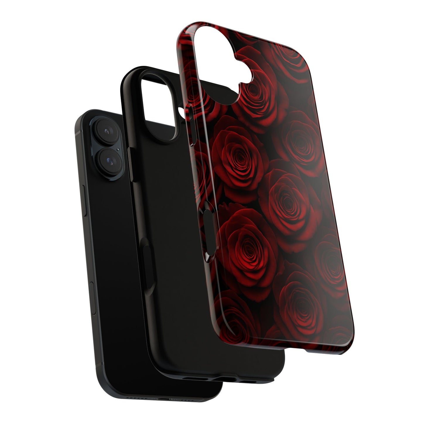 Dark Red Rose Phone Case – Gothic Floral Tough Case (iPhone, Samsung, Pixel)