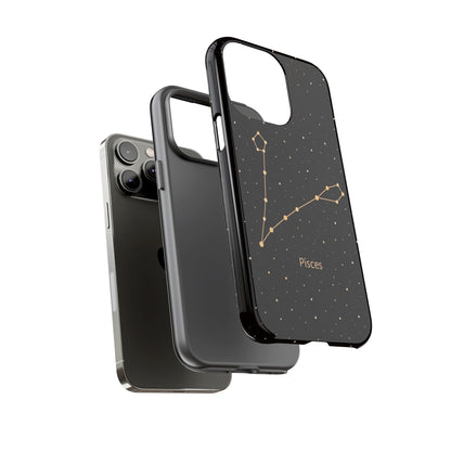 Pisces Zodiac Constellation Phone Case – Luxe Gold Celestial Cover