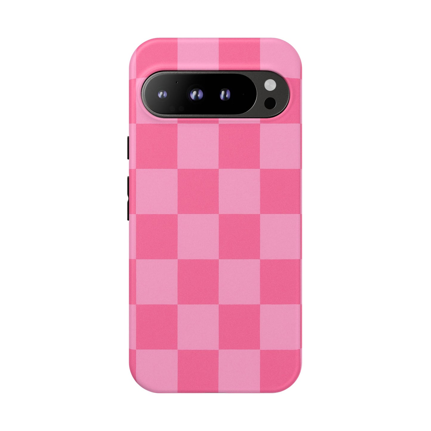 Pink Checkerboard Phone Case | Cute Aesthetic Checkered iPhone & Samsung Tough Case