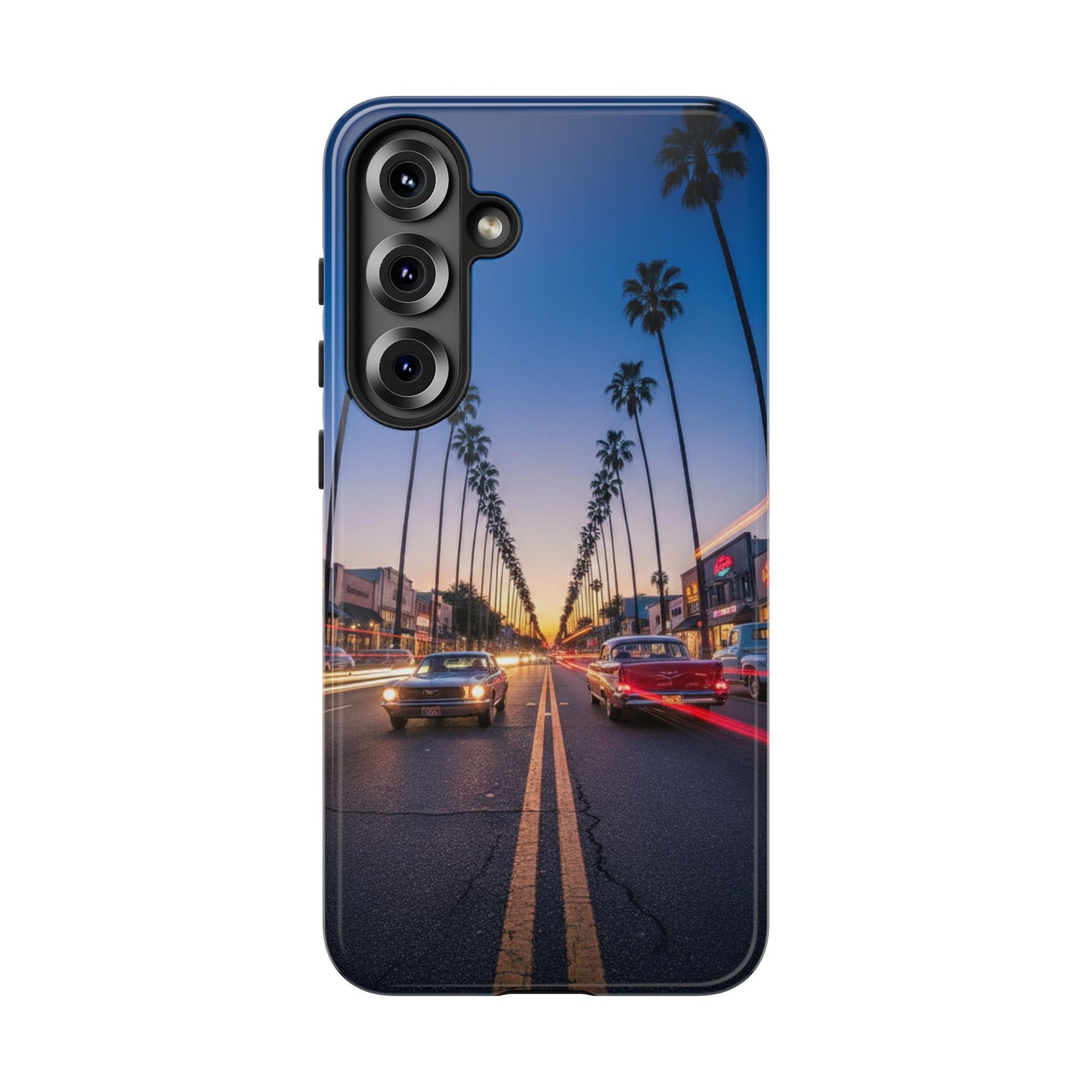 LA Sunset Boulevard Phone Case | Palm Tree Sunset Aesthetic | City Night Tough Case