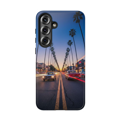 LA Sunset Boulevard Phone Case | Palm Tree Sunset Aesthetic | City Night Tough Case