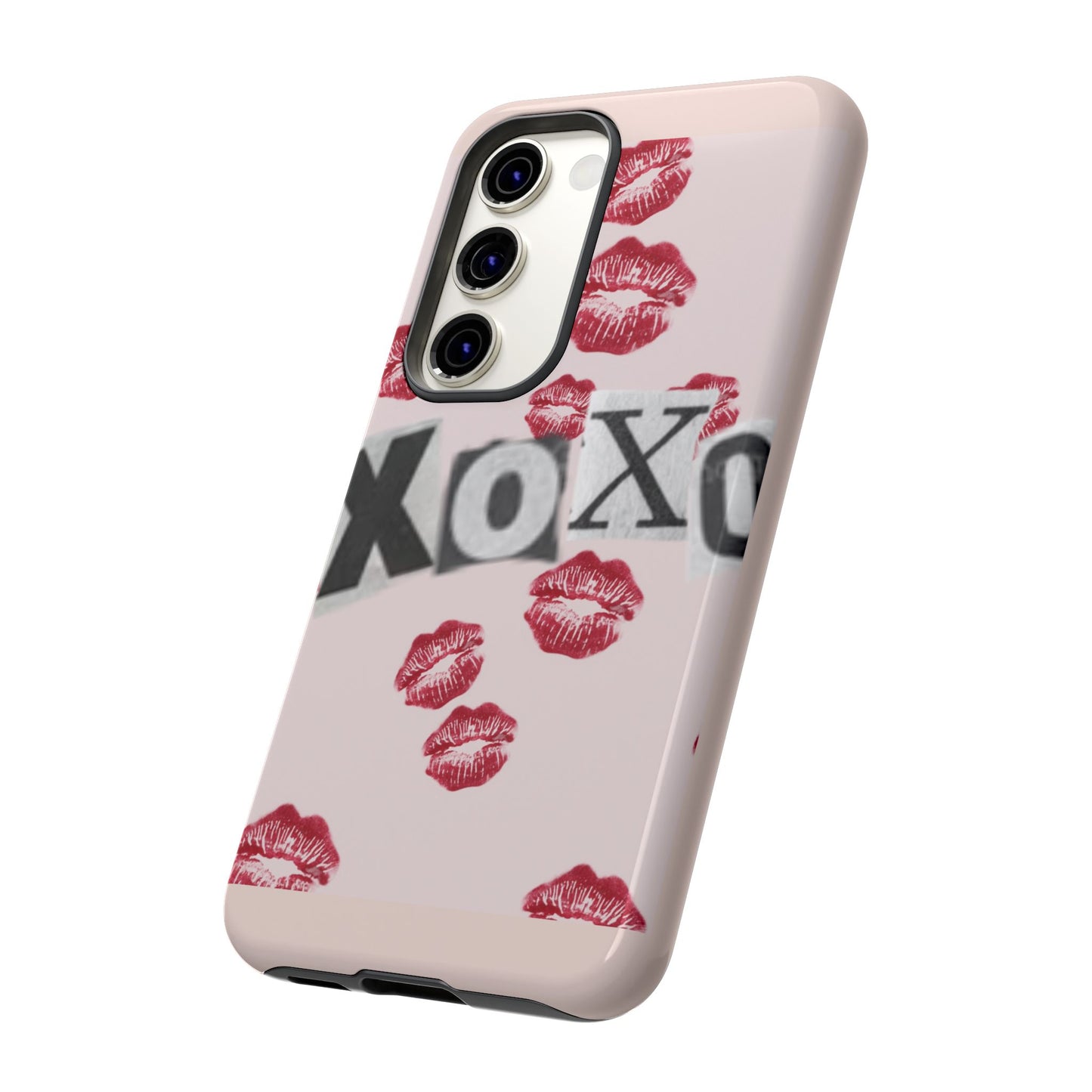 XOXO Kiss Print Phone Case | Coquette Valentine Aesthetic | Cute Pink Lipstick Kiss Tough Case for iPhone & Samsung