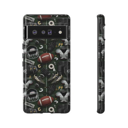Football Pattern Phone Case – Sports Fan Tough Protective Game Day Case