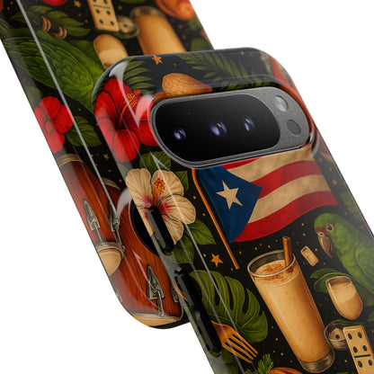 Puerto Rican Culture Phone Case | Boricua Icons Caribbean Aesthetic Tough Protective Case