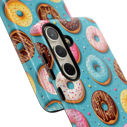 Cute Donut Pattern Phone Case – Colorful Sprinkles Dessert Design for Iphone, Samsung Galaxy and Pixel