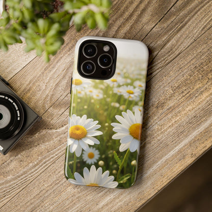 Daisy Phone Case – Floral Spring Field Tough Protective Case (iPhone, Samsung, Pixel)
