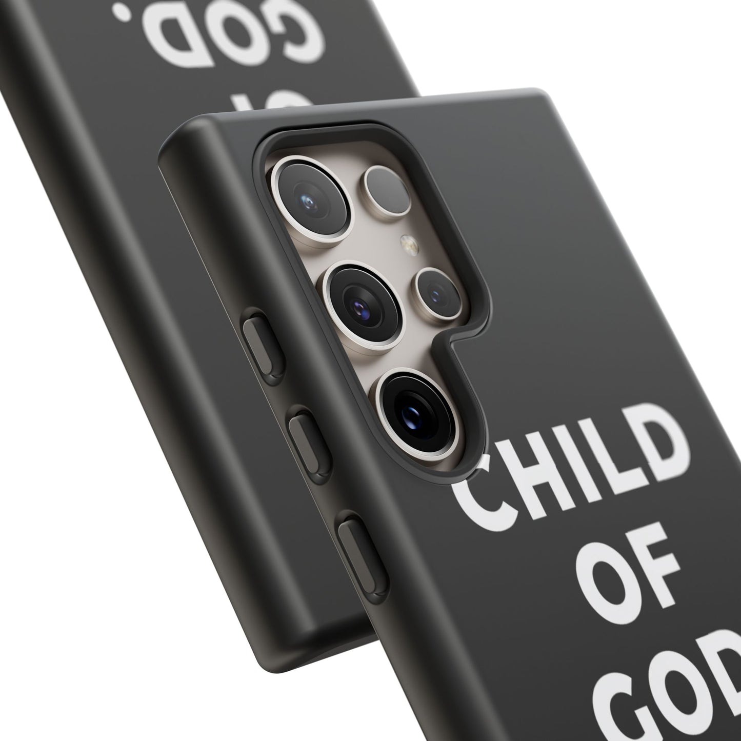 Child of God Phone Case Christian Black Aesthetic Cross Tough Cover