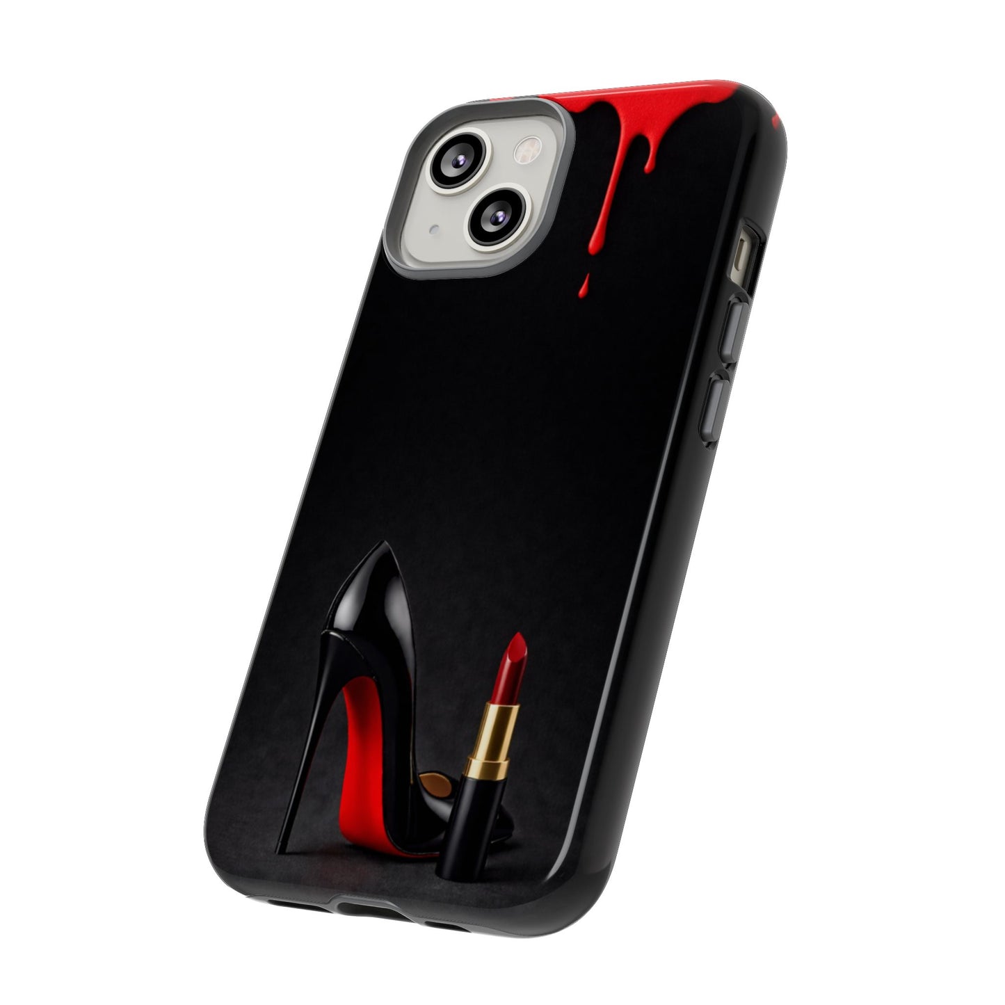 Dark Feminine Red Drip Phone Case – Gothic Glam Tough Cover