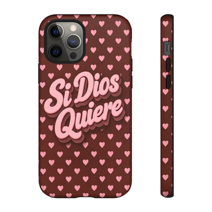Si Dios Quiere Phone Case Latina Aesthetic Pink Hearts iPhone Samsung