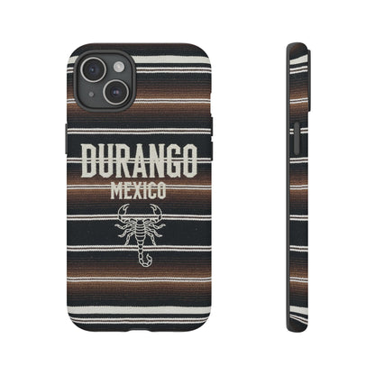 Durango Mexico Phone Case | Serape Scorpion Western Design | Mexican Heritage Tough Case for iPhone & Samsung