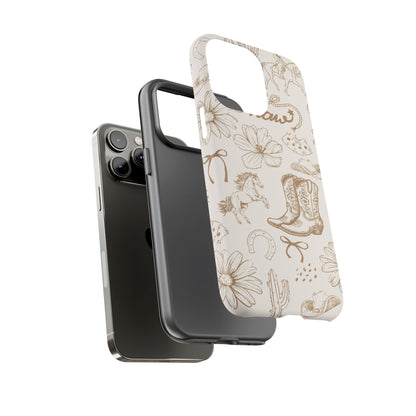 Western Cowgirl Phone Case for iPhone Samsung Galaxy Pixel Tough Case