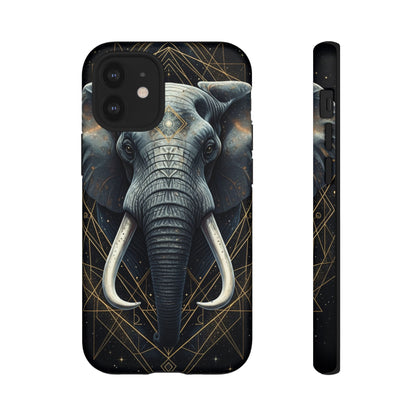 Elephant Mandala Phone Case | Minimal Gold Accent Tough Case