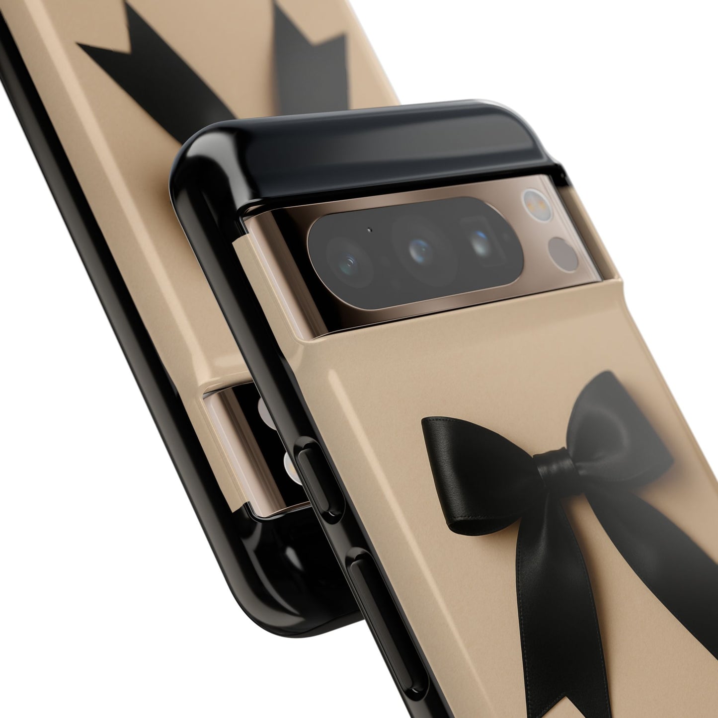 Black Bow Phone Case | Elegant Coquette Bow Design | Chic Neutral Tough Case for iPhone & Samsung