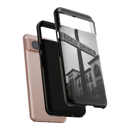 Rodeo Drive Phone Case | Los Angeles Aesthetic Black & White Photography | Luxury LA Street Tough Case for iPhone & Samsung