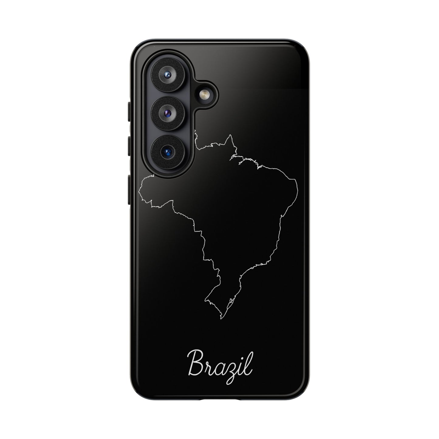 Brazil Outline Phone Case – Minimal Country Map Tough Case (iPhone, Samsung, Pixel)