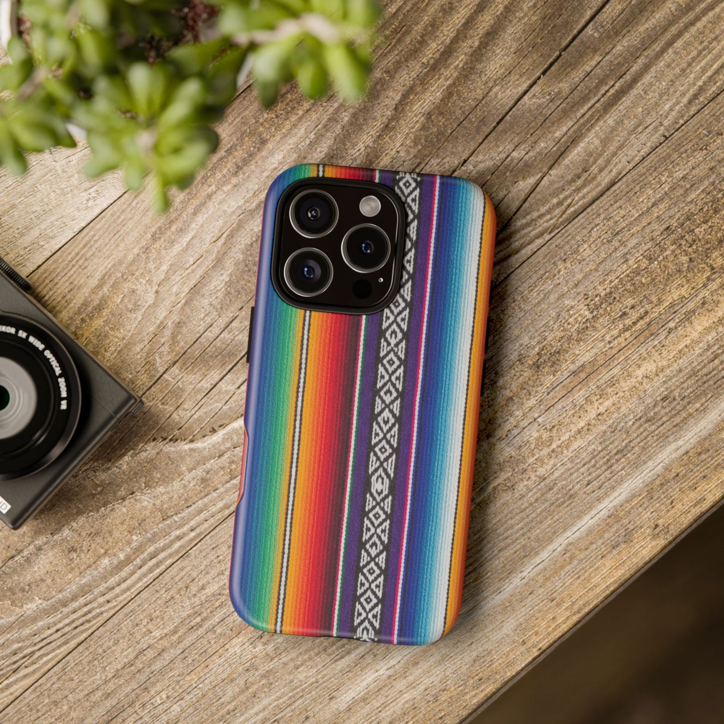 Serape Stripe Phone Case – Colorful Mexican Blanket Pattern Tough Case