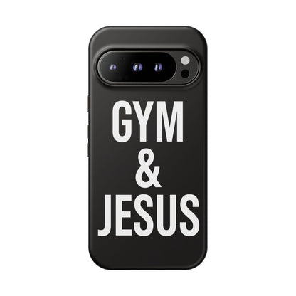 Gym & Jesus Phone Case Christian Faith Workout Gym Motivation Case