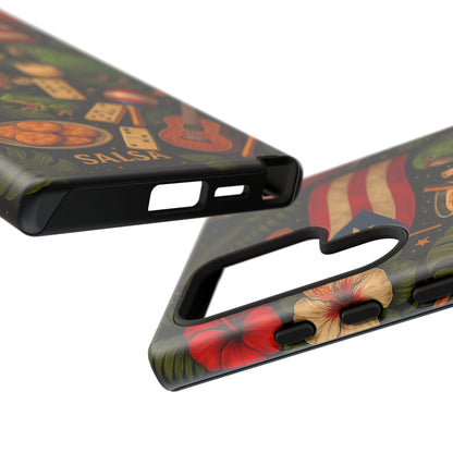 Puerto Rican Culture Phone Case | Boricua Icons Caribbean Aesthetic Tough Protective Case