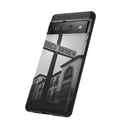 Rodeo Drive Phone Case | Los Angeles Aesthetic Black & White Photography | Luxury LA Street Tough Case for iPhone & Samsung