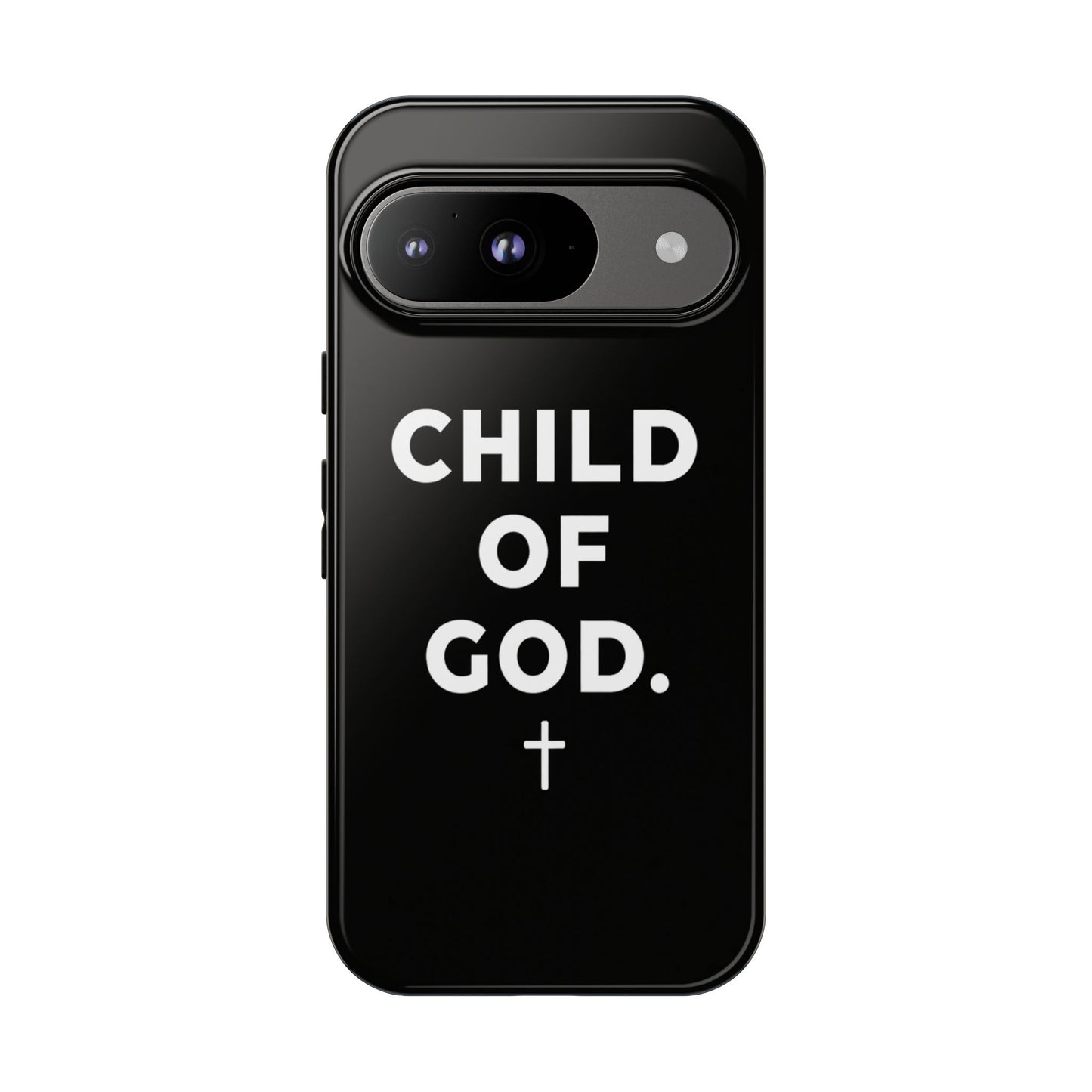 Child of God Phone Case Christian Black Aesthetic Cross Tough Cover