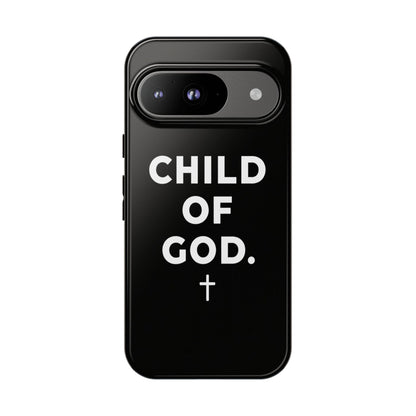 Child of God Phone Case Christian Black Aesthetic Cross Tough Cover