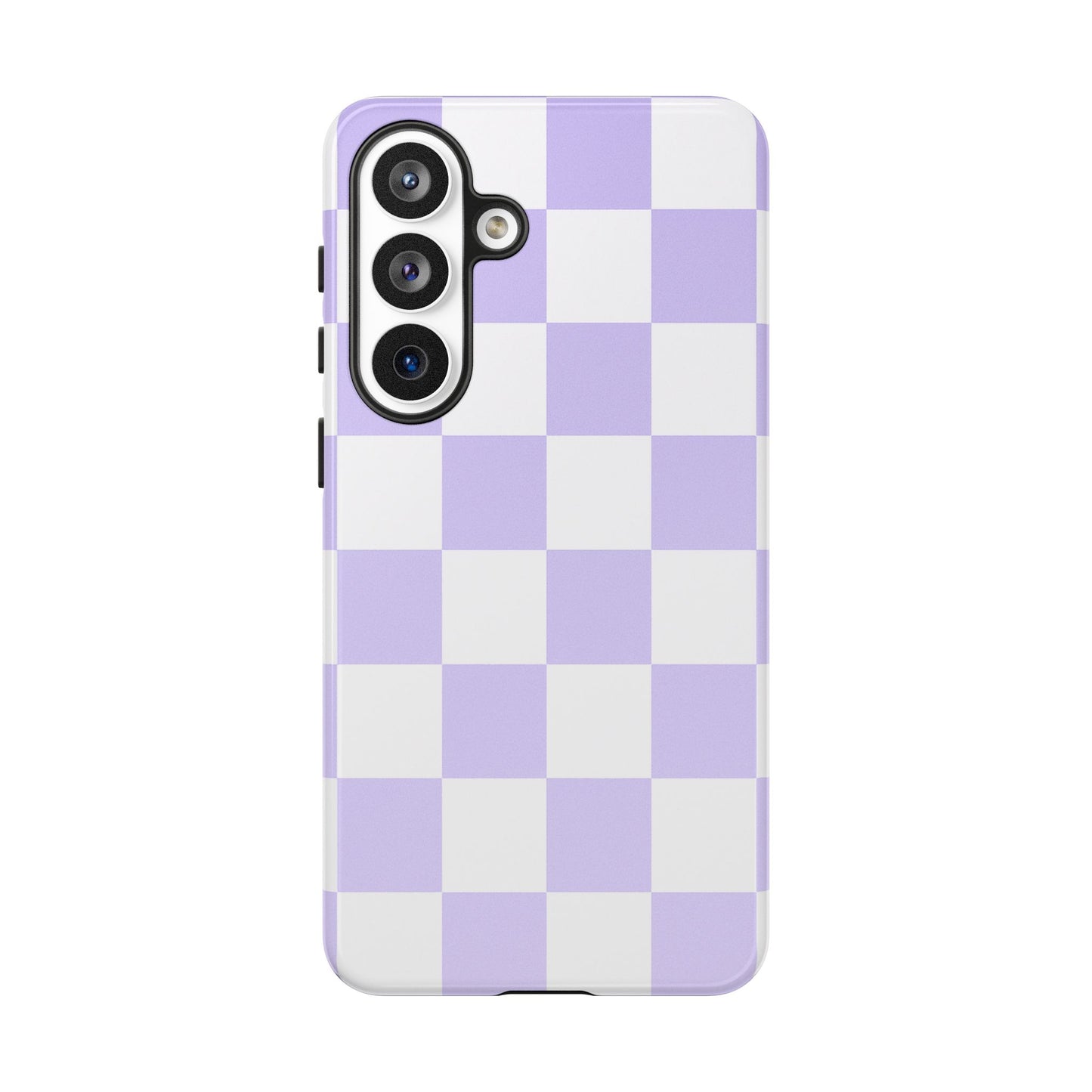 Lavender Checkerboard Phone Case | Pastel Aesthetic Checkered iPhone & Samsung Tough Case