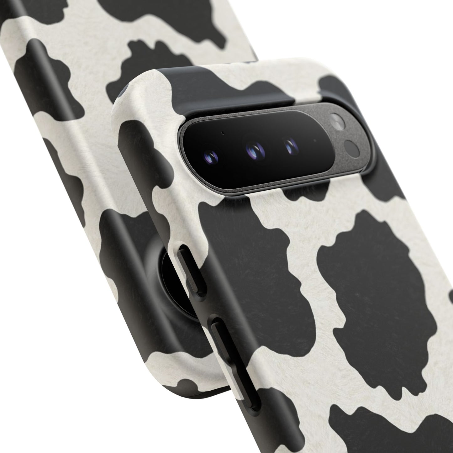 Black & White Cow Print Phone Case | Aesthetic Tough Protective Case