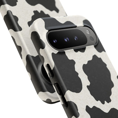 Black & White Cow Print Phone Case | Aesthetic Tough Protective Case