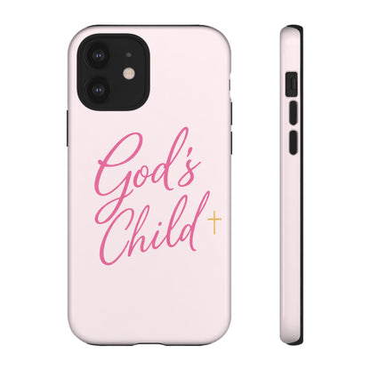Gods Child Phone Case Christian Pink Aesthetic Tough iPhone Case